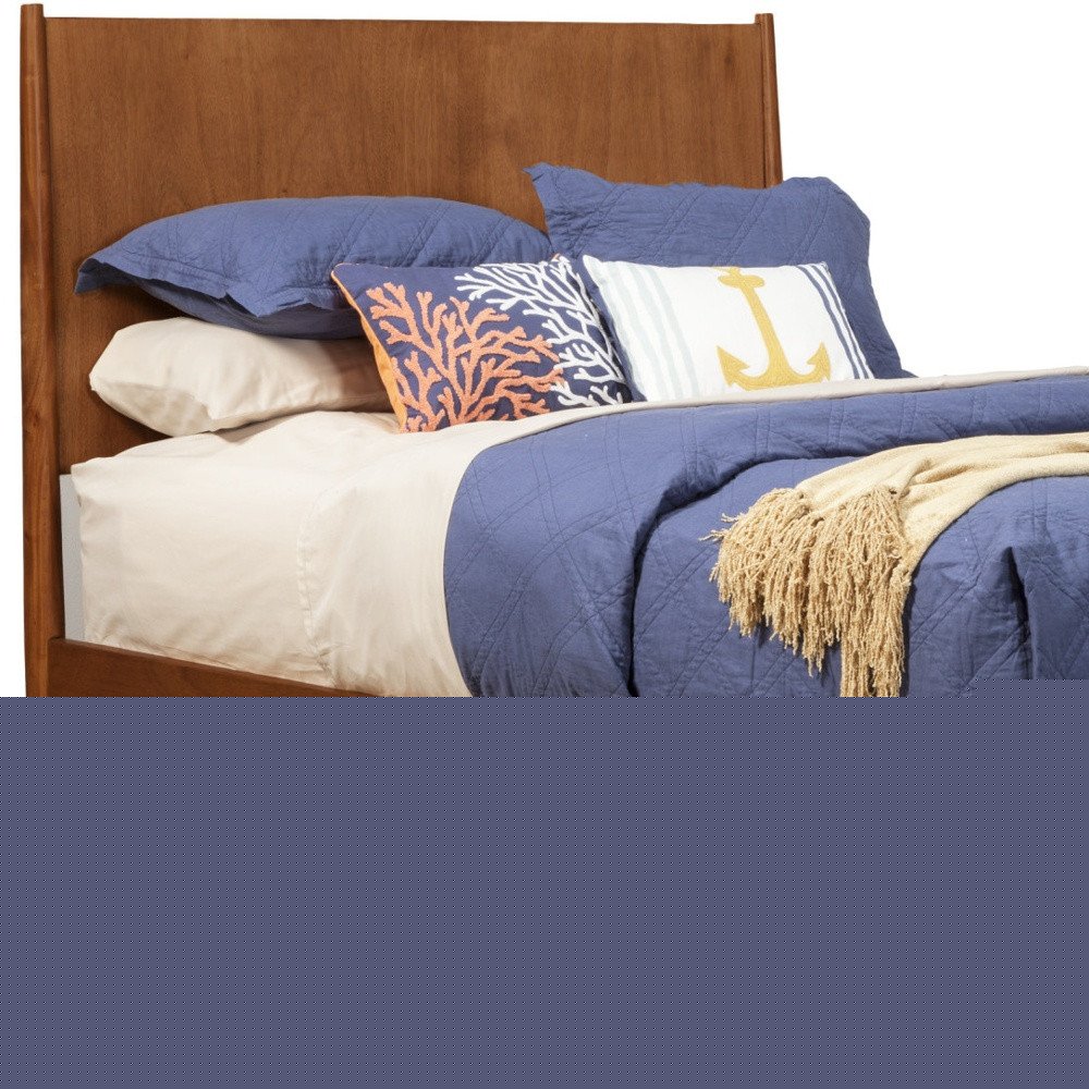 Brown Solid Wood King Bed Frame