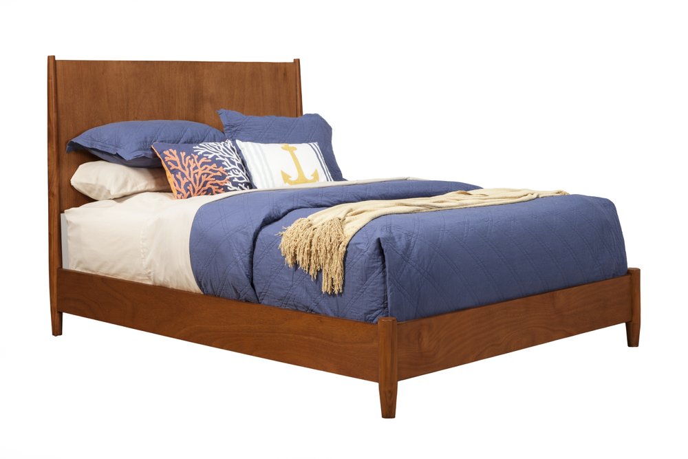 Brown Solid Wood Full Bed Frame