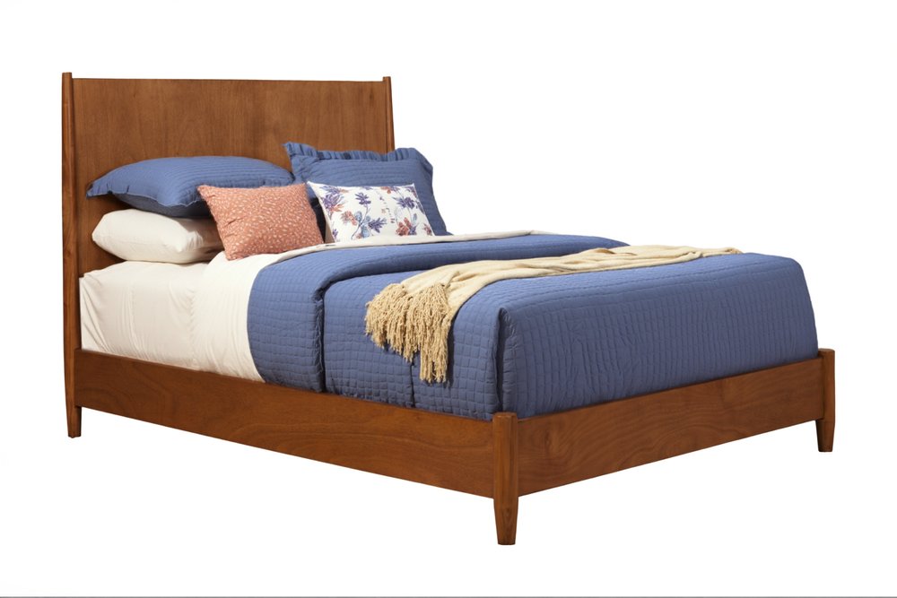Brown Solid Wood Full Bed Frame