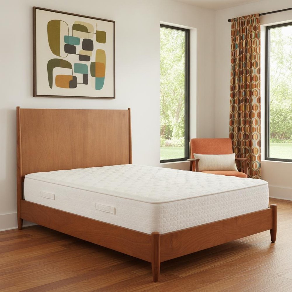 Brown Solid Wood Full Bed Frame