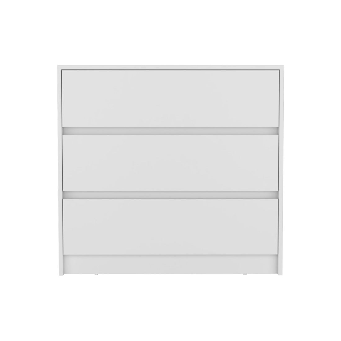 33" White Three Drawer Dresser