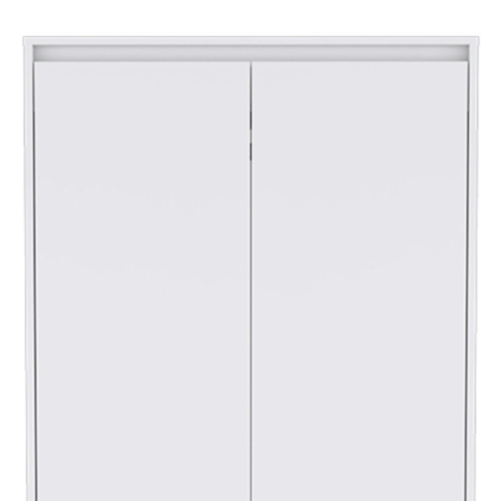 32" White Two Drawer Combo Dresser