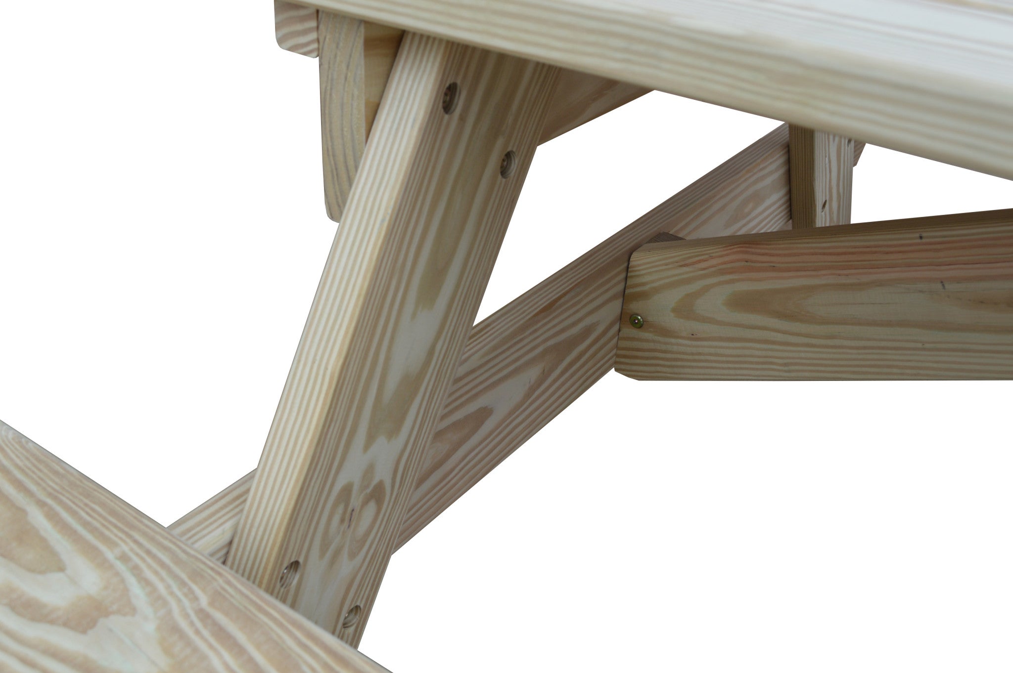 94" Natural Solid Wood Outdoor Picnic Table