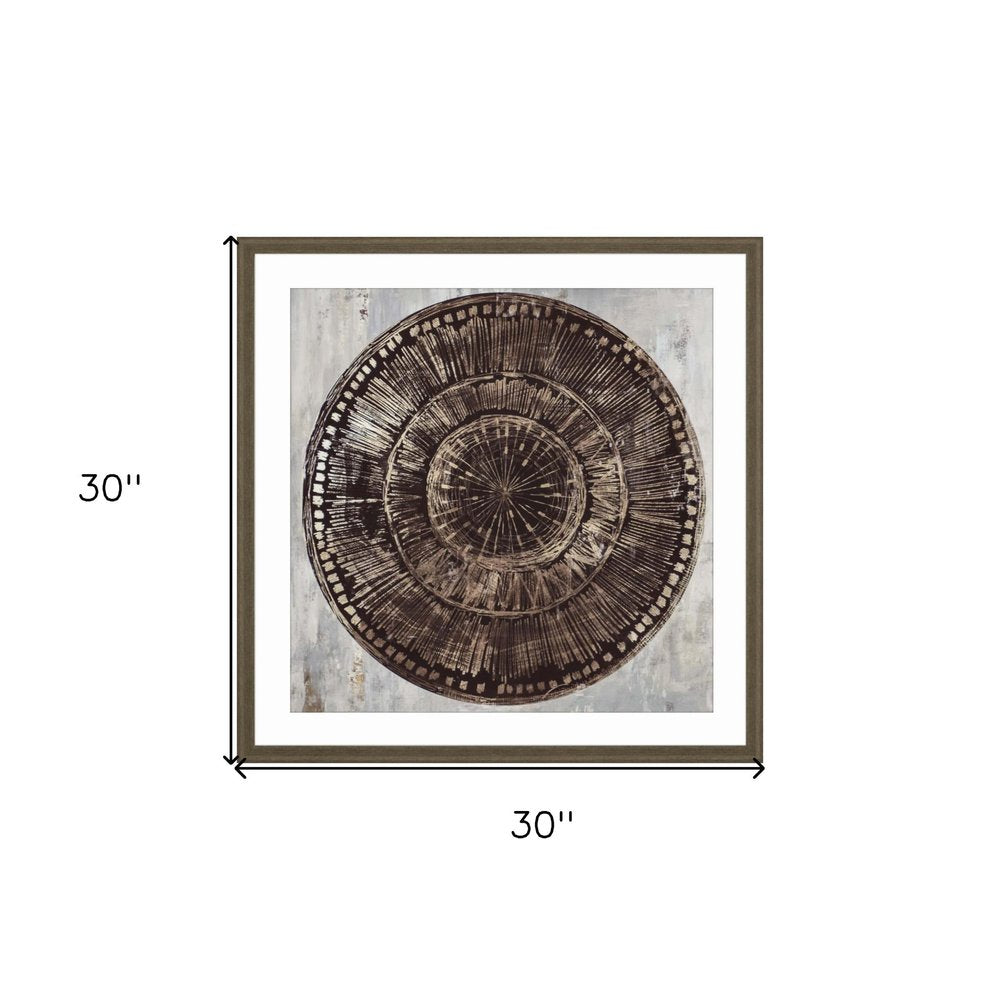 Zulu Gold I Brown Framed Print Wall Art