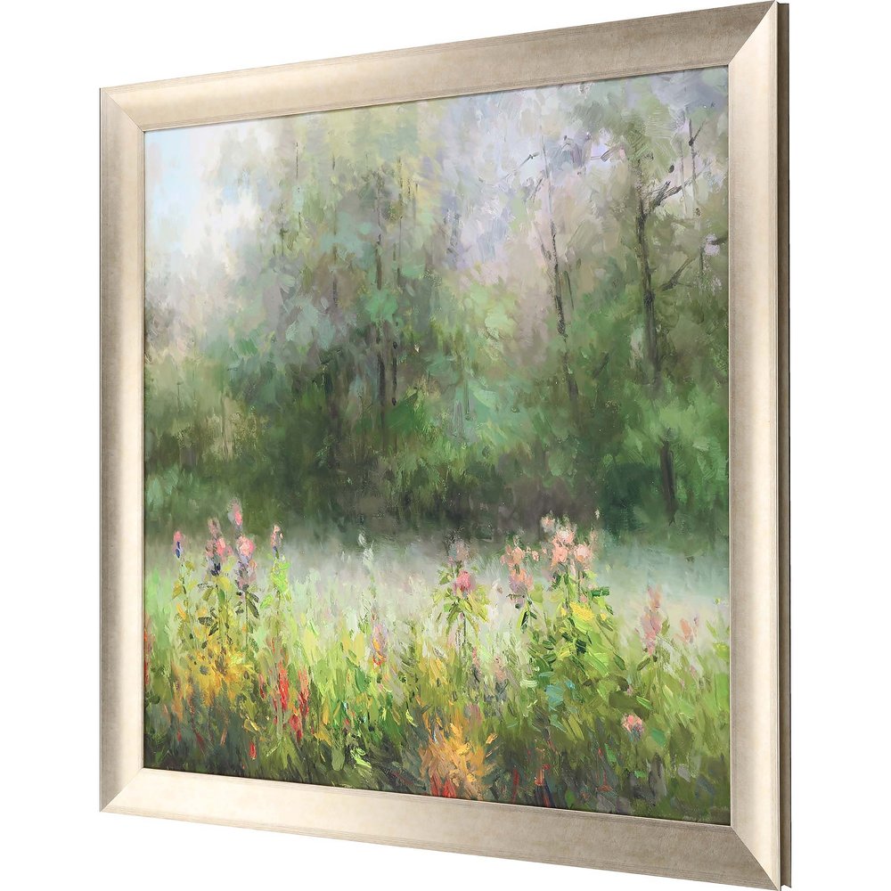 Wildflowers and Woods Gold Framed Print Wall Art