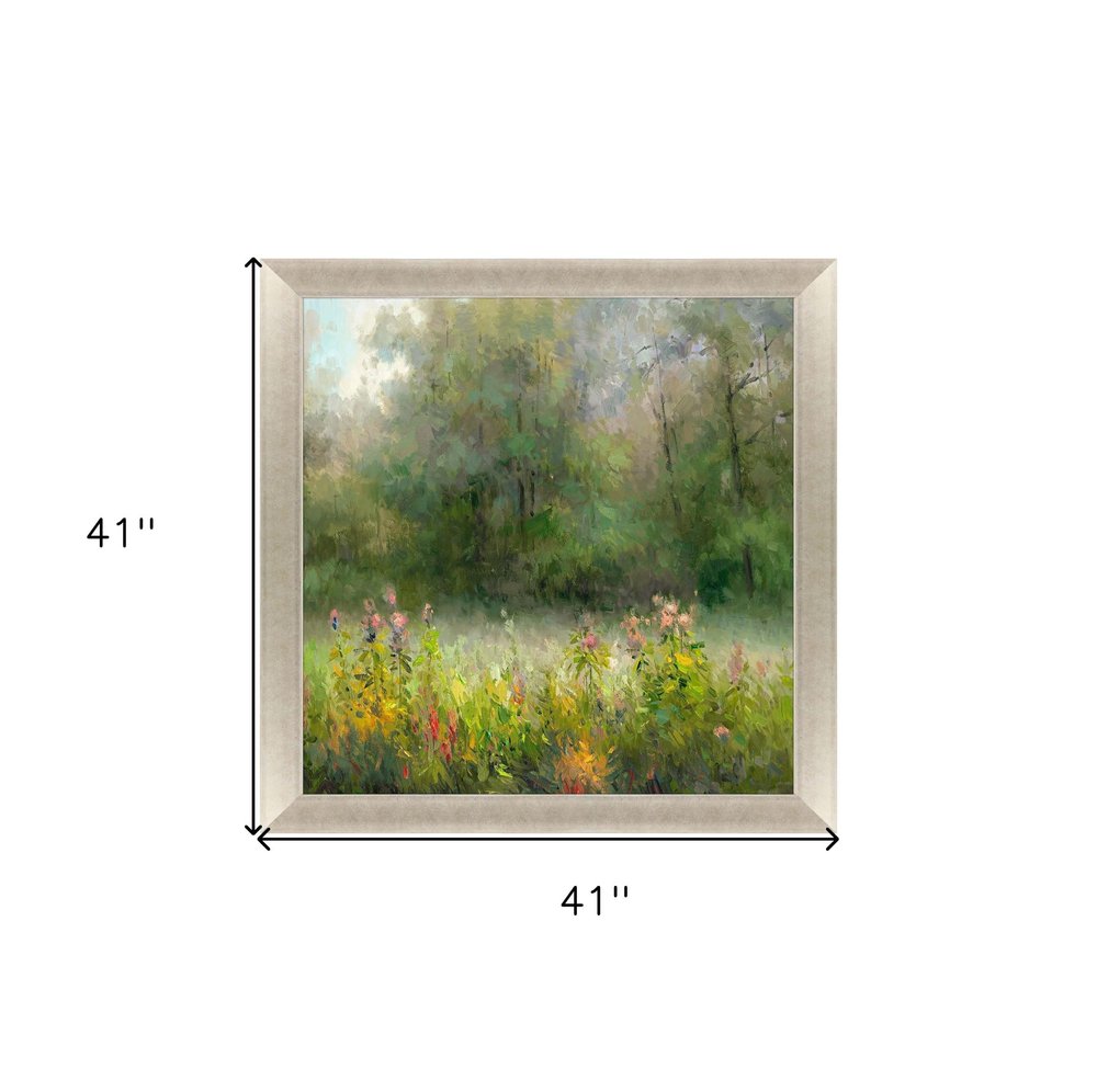 Wildflowers and Woods Gold Framed Print Wall Art