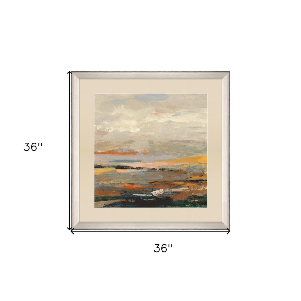Warm Bay I Silver Framed Print Wall Art