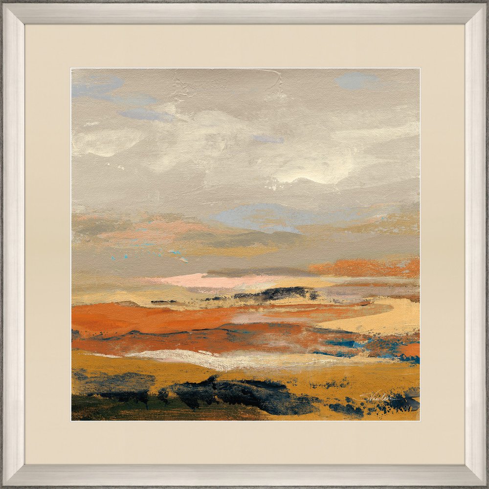 Warm Bay II Silver Framed Print Wall Art