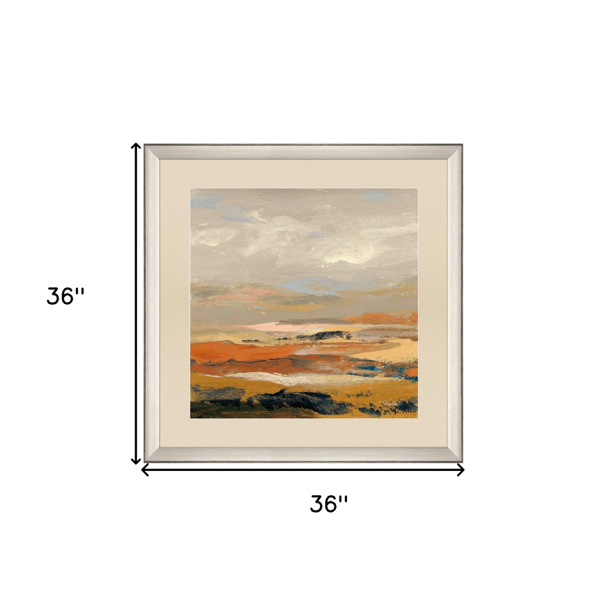 Warm Bay II Silver Framed Print Wall Art