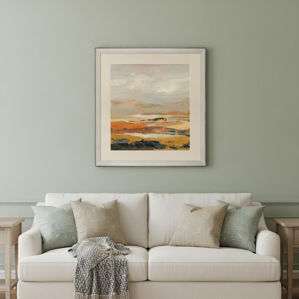 Warm Bay II Silver Framed Print Wall Art