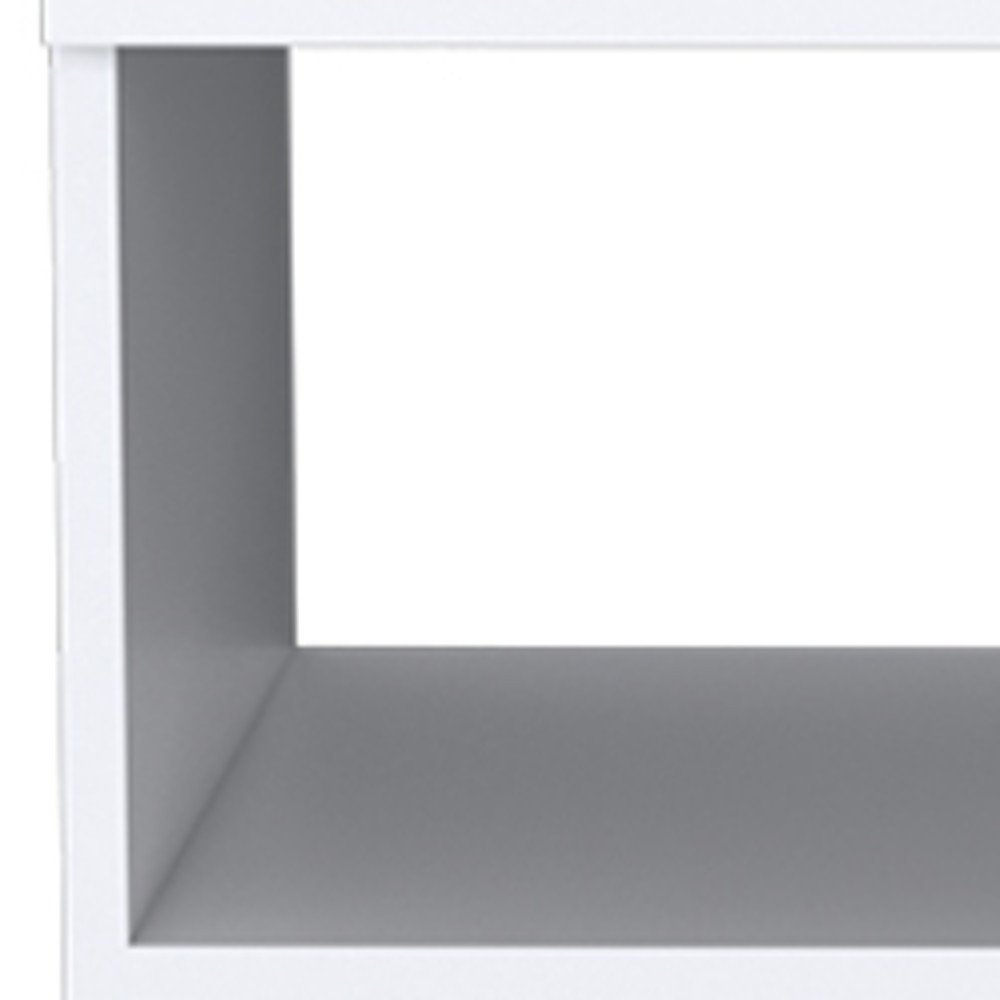 20" White Wood One Drawer Nightstand