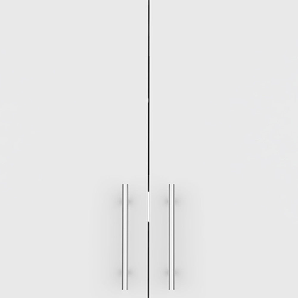 26" White Wood Wall Mounted Utlity Cabinet With Two Doors