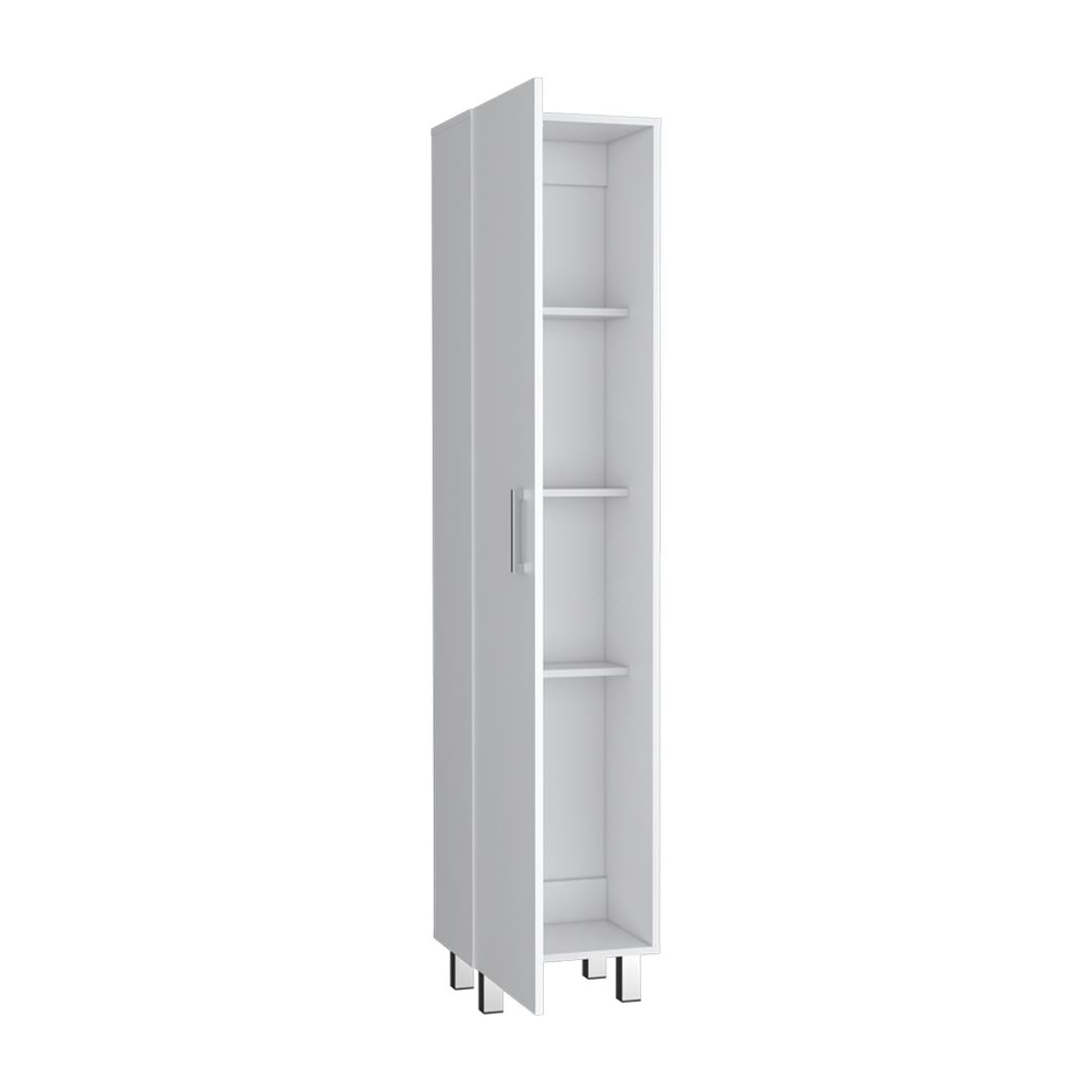 71" White Wood Pantry Or Storage Closet