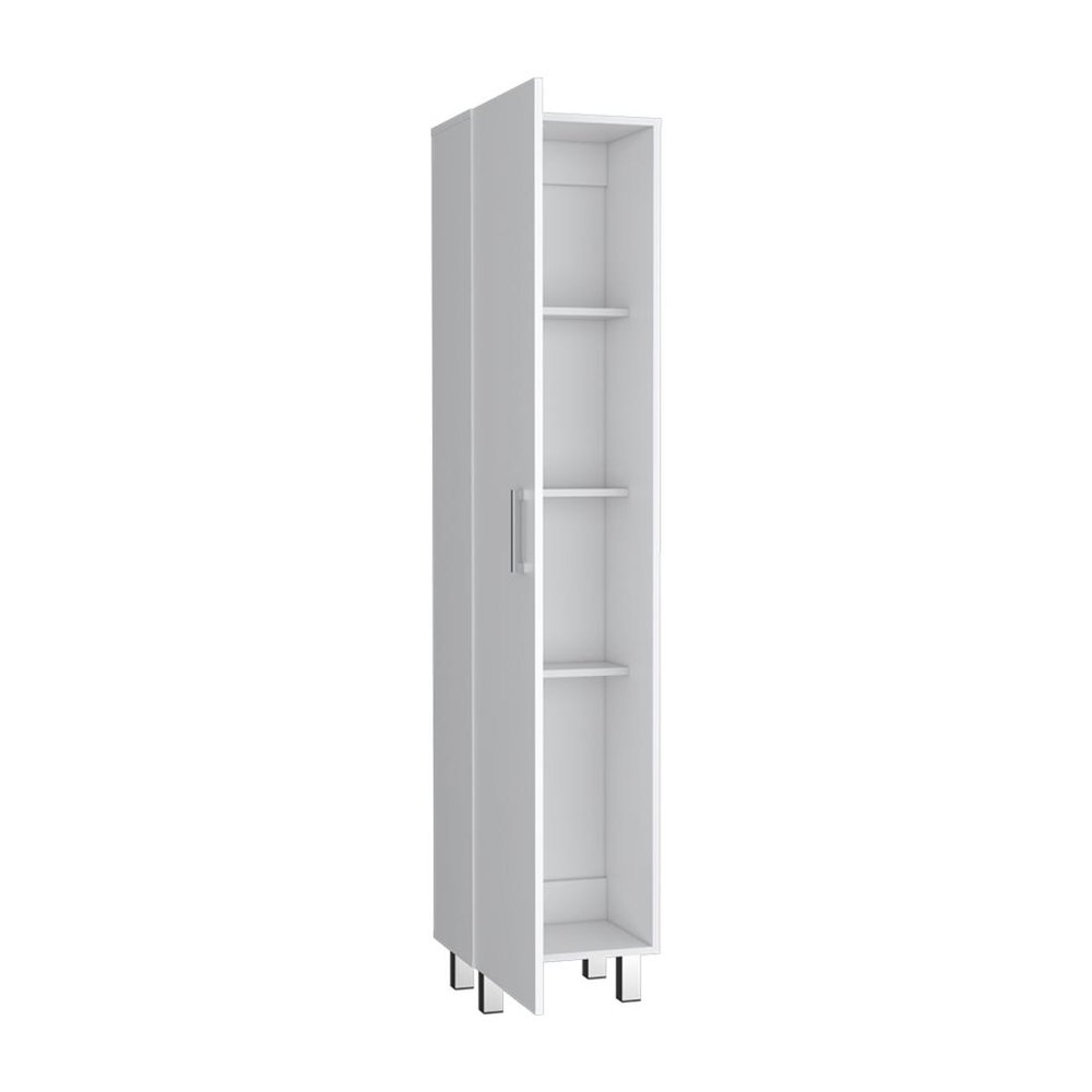 71" White Wood Pantry Or Storage Closet