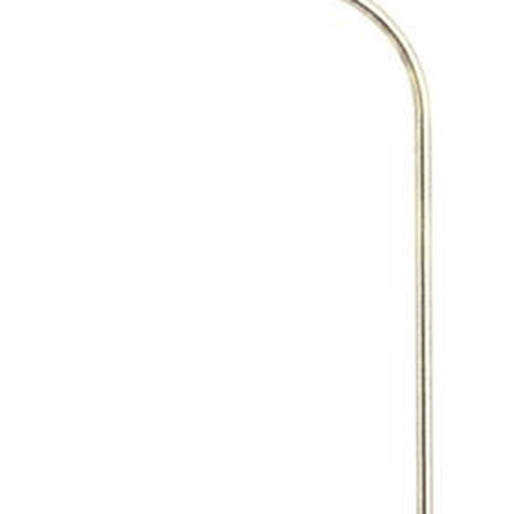 68" Nickel Adjustable Traditional Shaped Floor Lamp With White Empire Shade