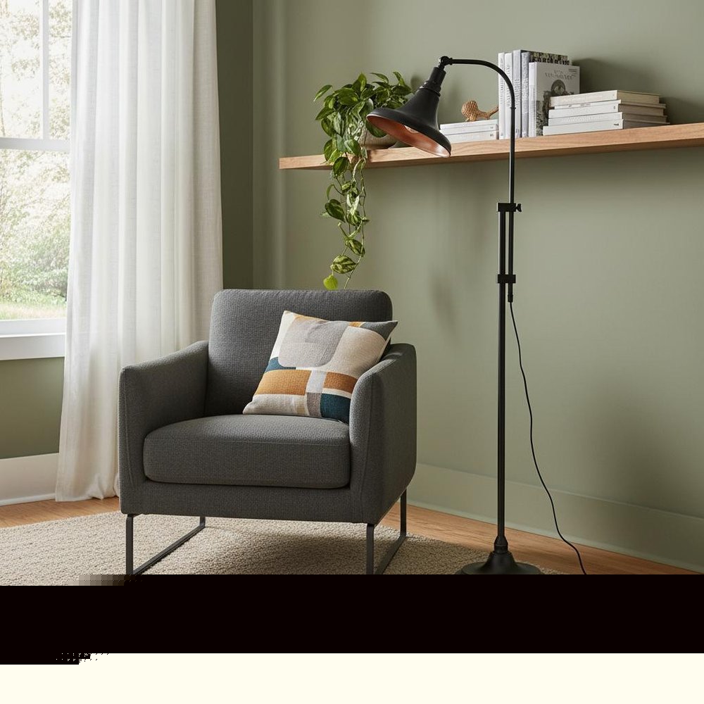 58" Bronze Metal Adjustable Floor Lamp With Bronze Metal Dome Shade