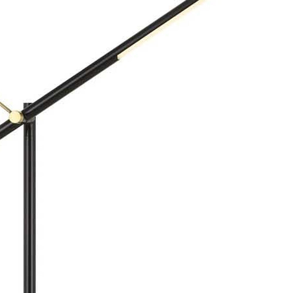 68" Black Adjustable Traditional Shaped Floor Lamp