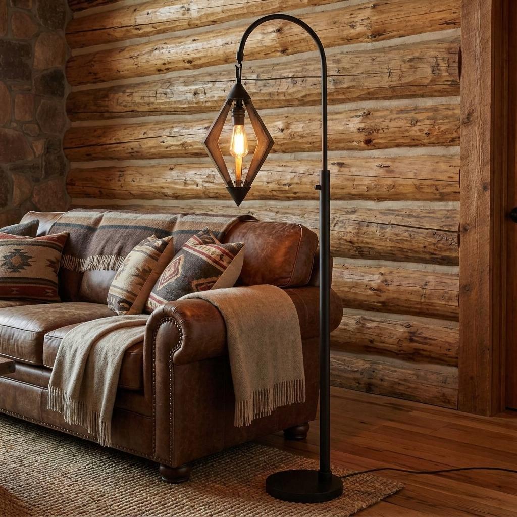 67" Black Traditional Shaped Floor Lamp