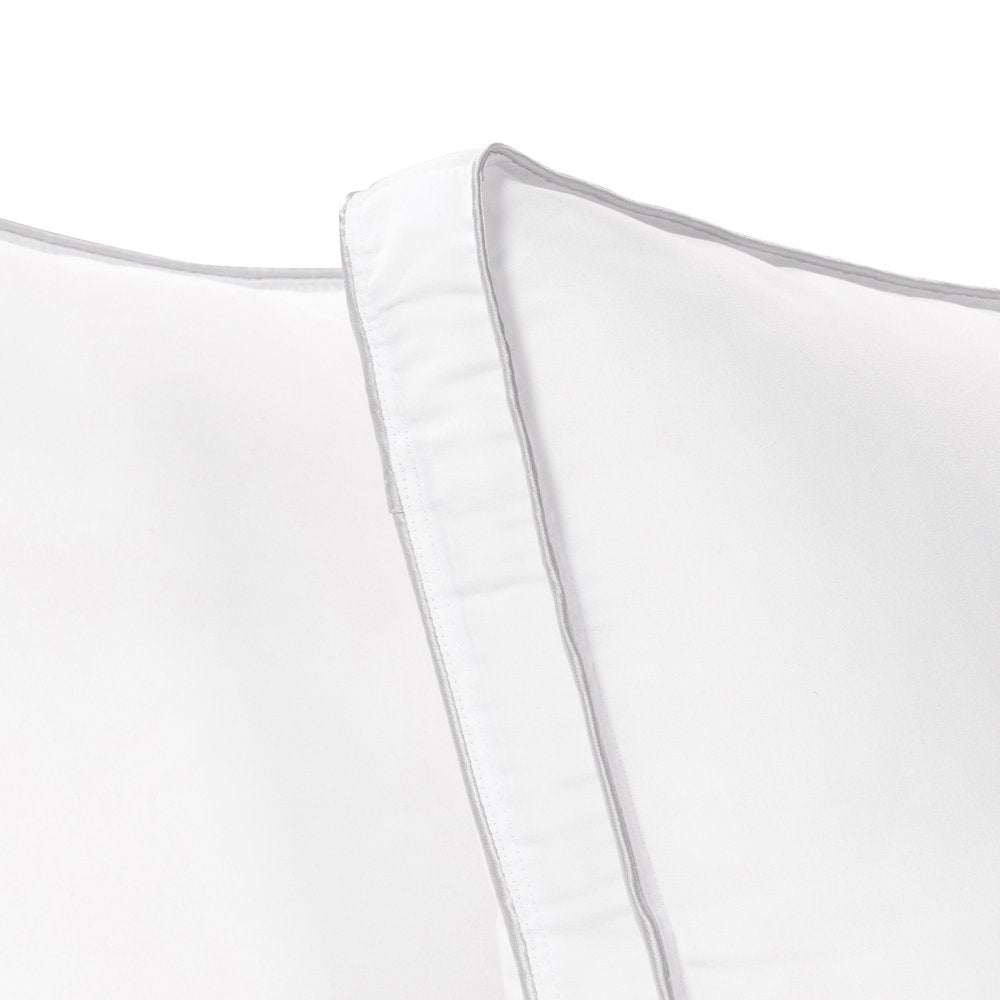 Set of Two Microfiber Down Alternative Medium Hypoallergenic Standard Size Bed Pillows