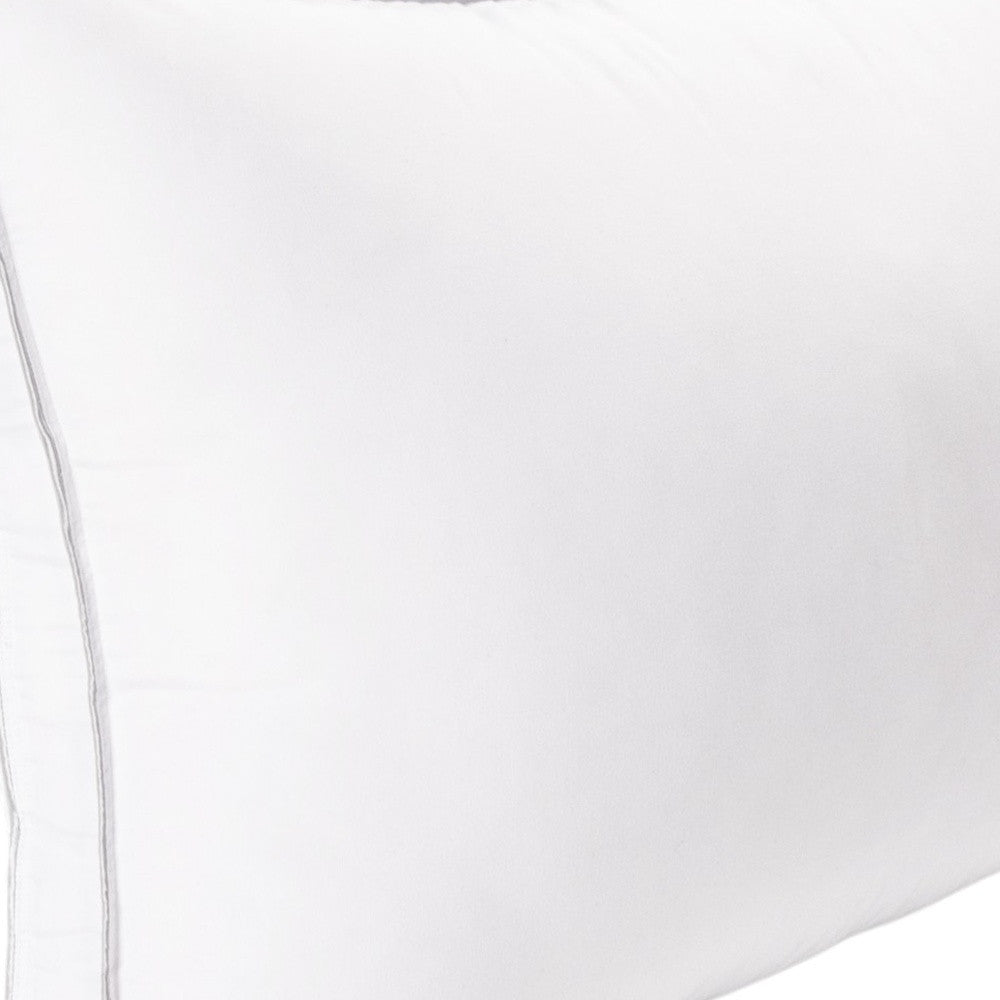 Set of Two Microfiber Down Alternative Medium Hypoallergenic Standard Size Bed Pillows