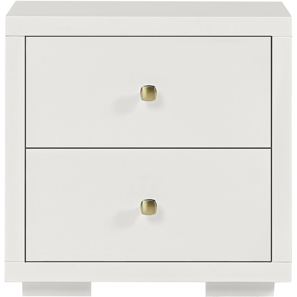 19" Espresso Solid and Manufactured Wood Two Drawer Nightstand