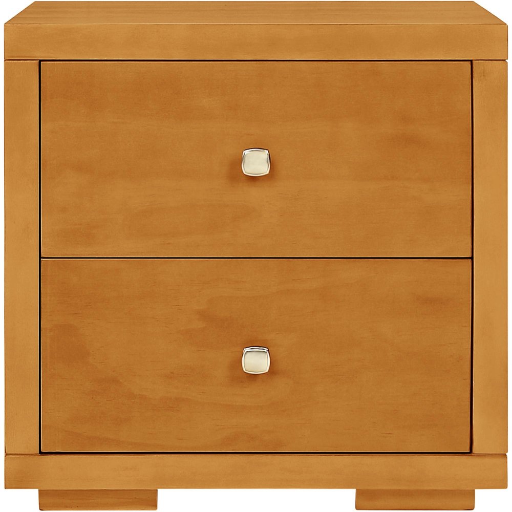 19" Espresso Solid and Manufactured Wood Two Drawer Nightstand