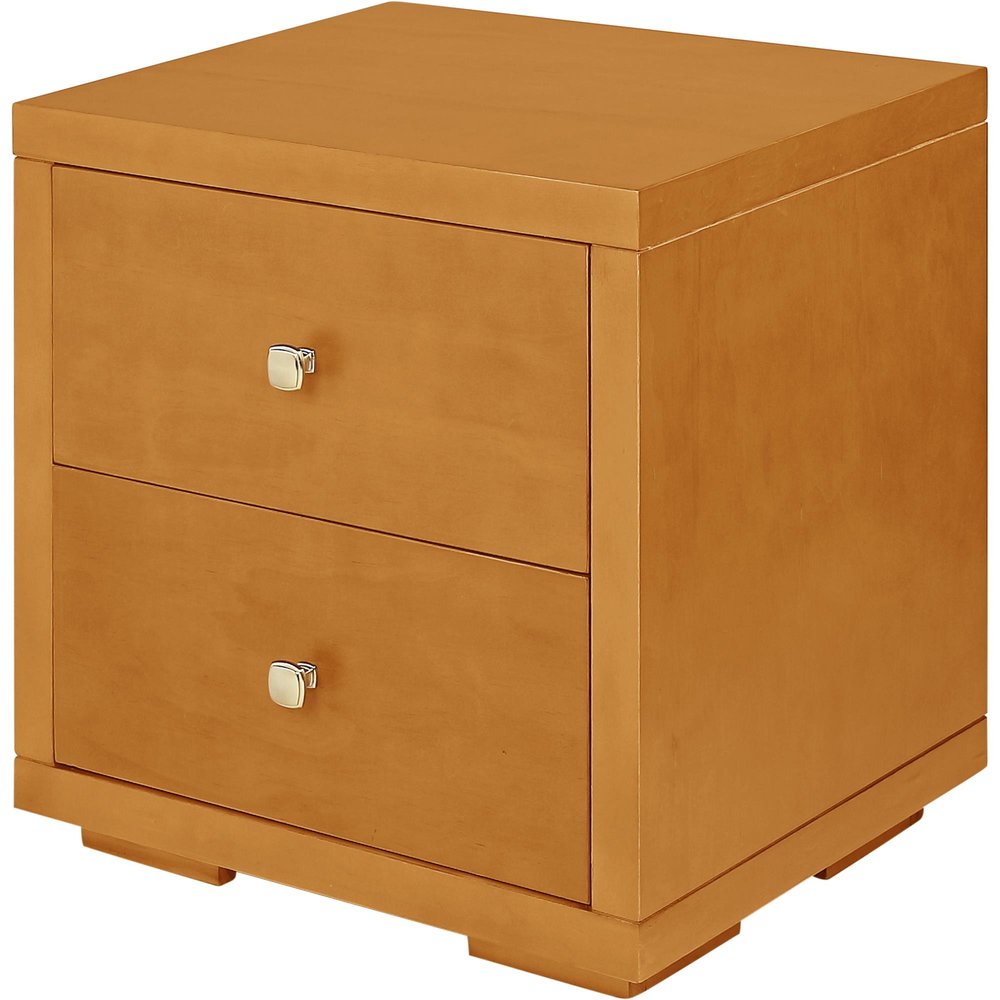 19" Espresso Solid and Manufactured Wood Two Drawer Nightstand