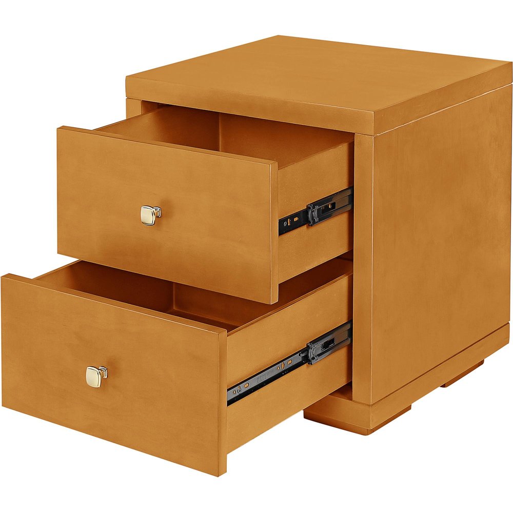 19" Espresso Solid and Manufactured Wood Two Drawer Nightstand