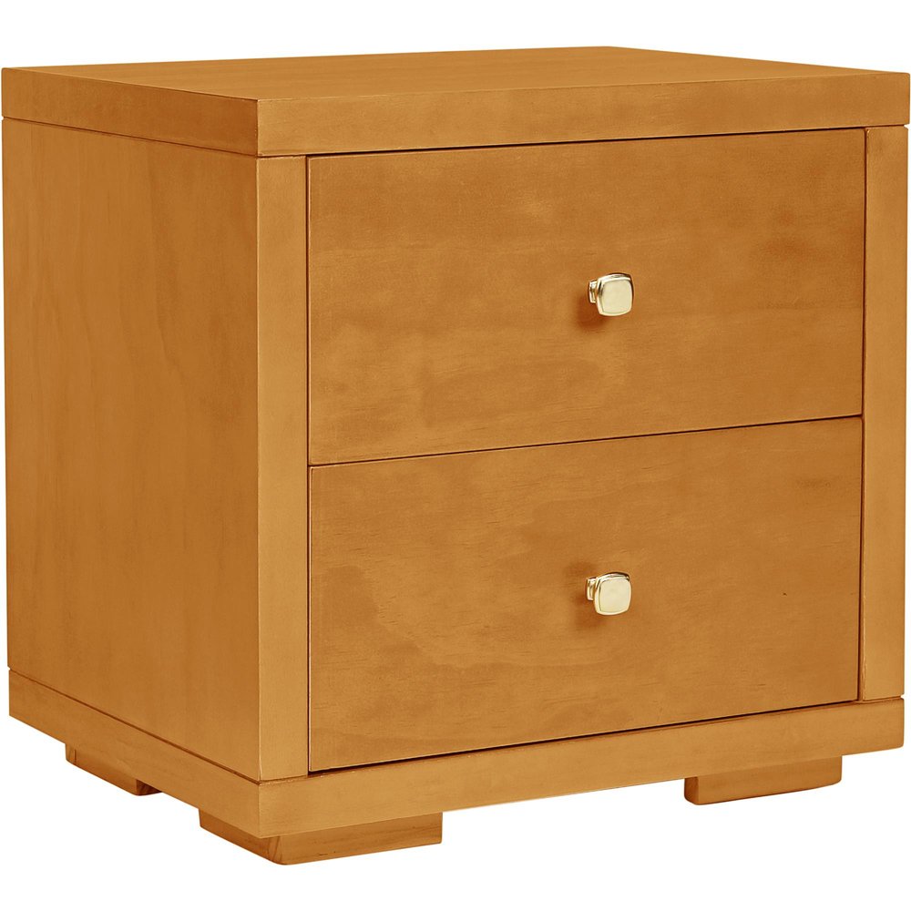 19" Espresso Solid and Manufactured Wood Two Drawer Nightstand