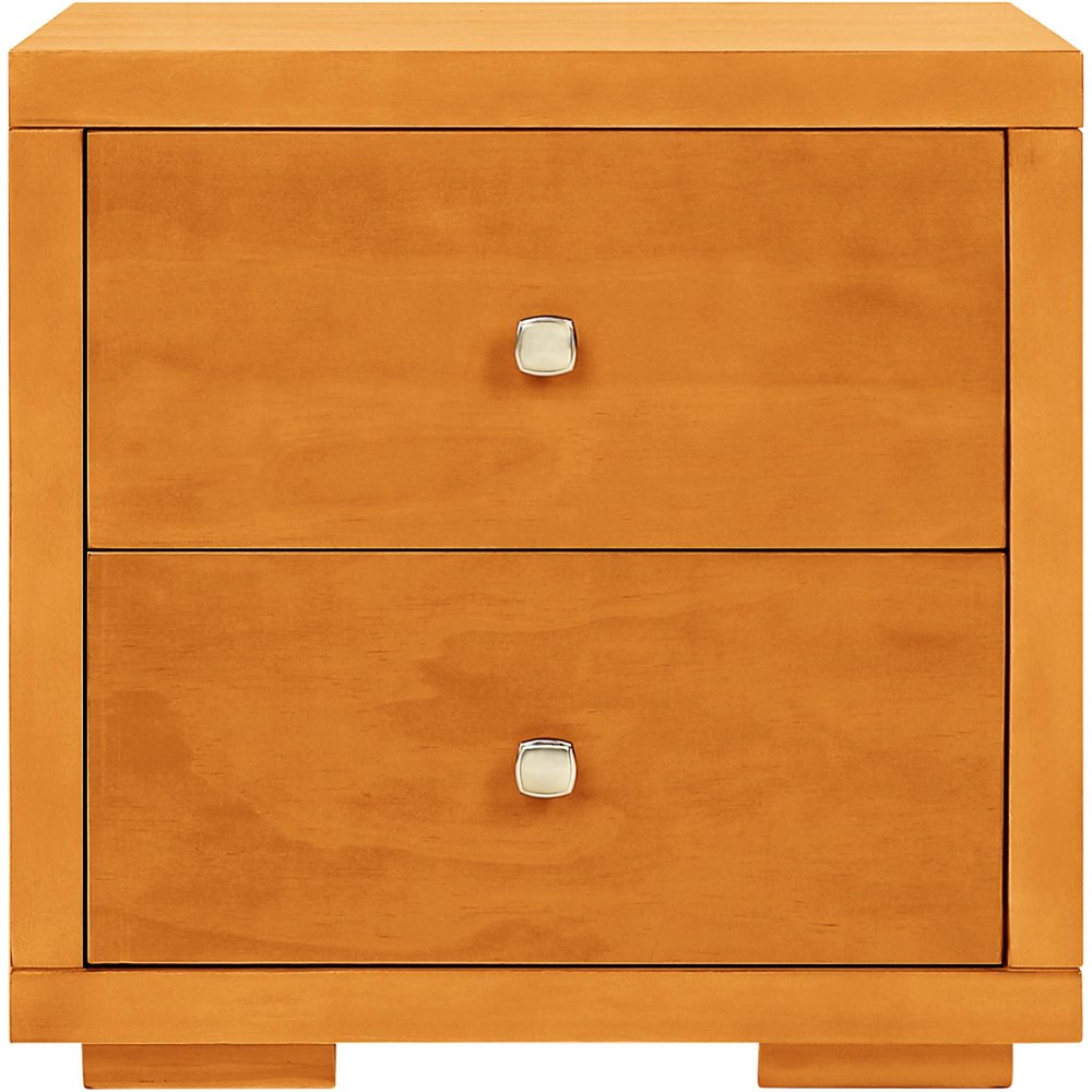 19" Espresso Solid and Manufactured Wood Two Drawer Nightstand