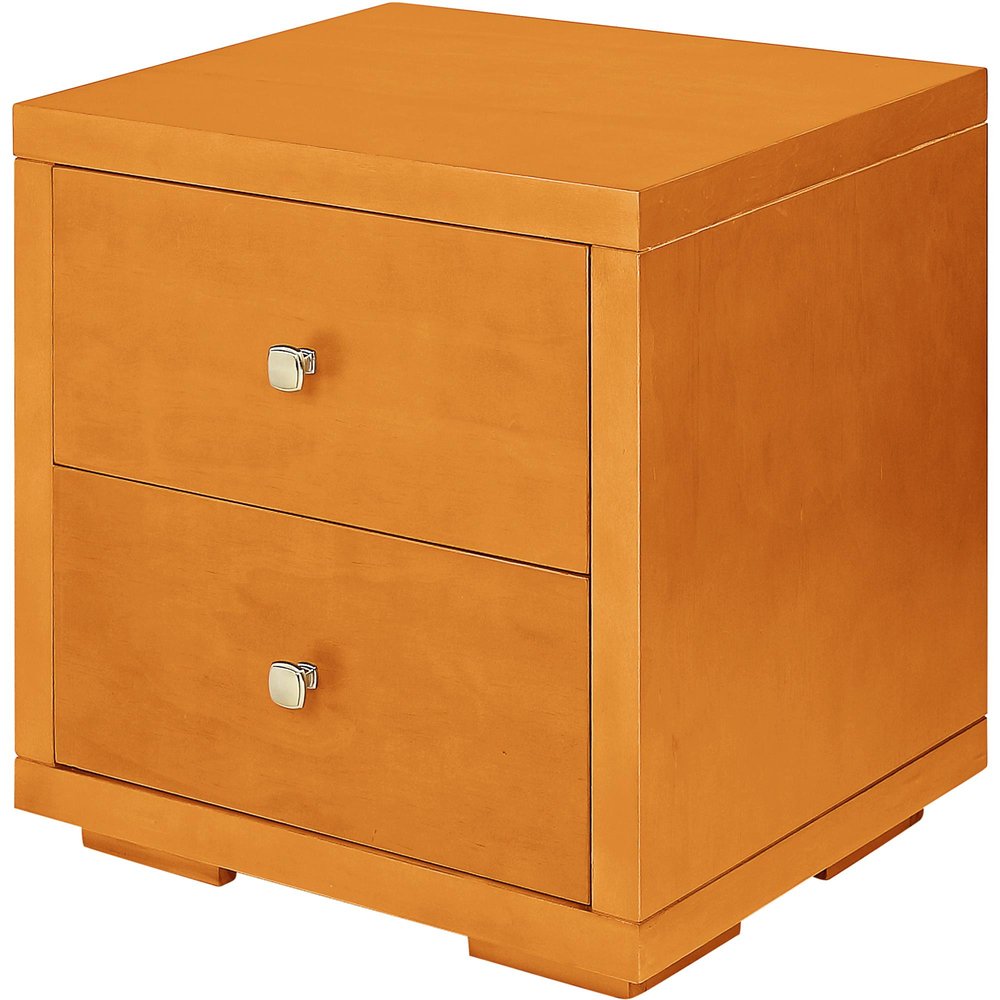 19" Espresso Solid and Manufactured Wood Two Drawer Nightstand