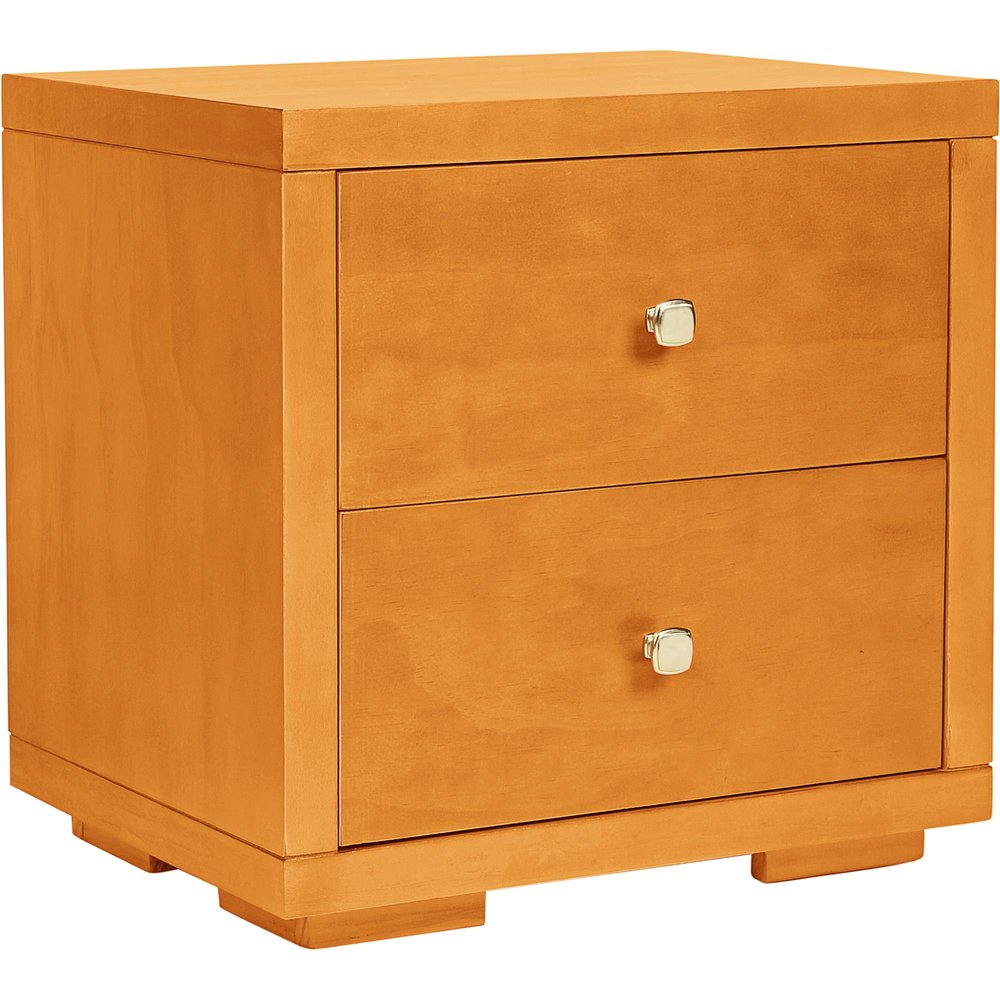 19" Espresso Solid and Manufactured Wood Two Drawer Nightstand