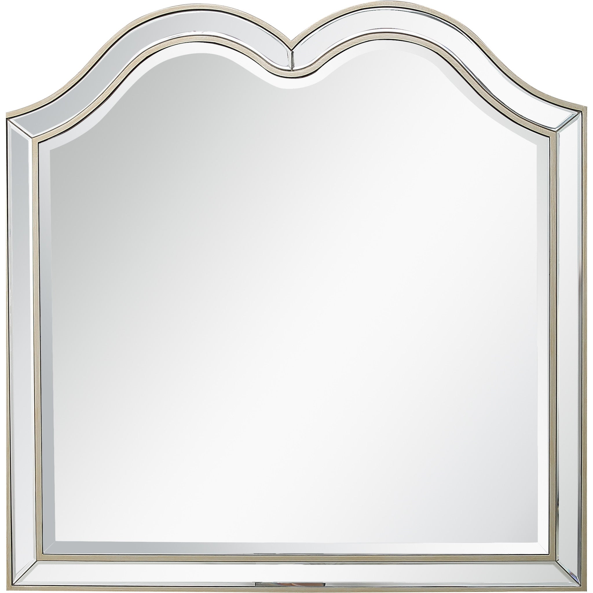 35" Champagne Novelty Accent Wood Mirror