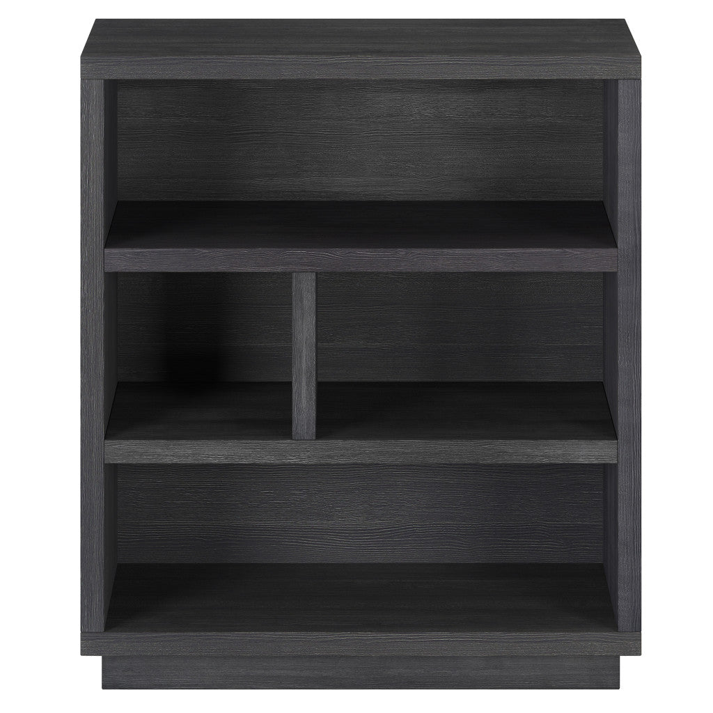 32" Gray Four Tier Standard Bookcase