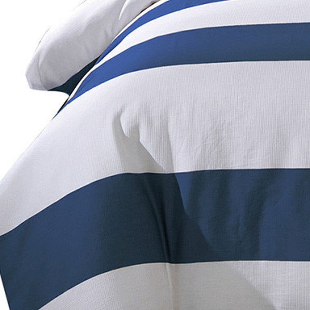 Blue And White Queen Cotton Washable Duvet Set