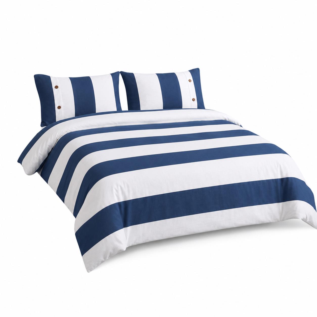 Blue And White Twin Extra Long Cotton Washable Duvet Set
