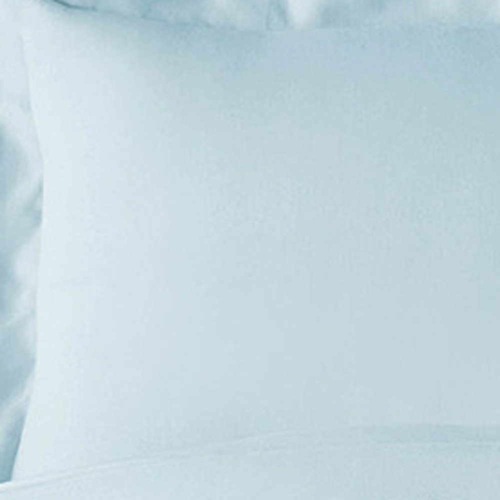 Light Blue King Rayon Washable Duvet Cover Set