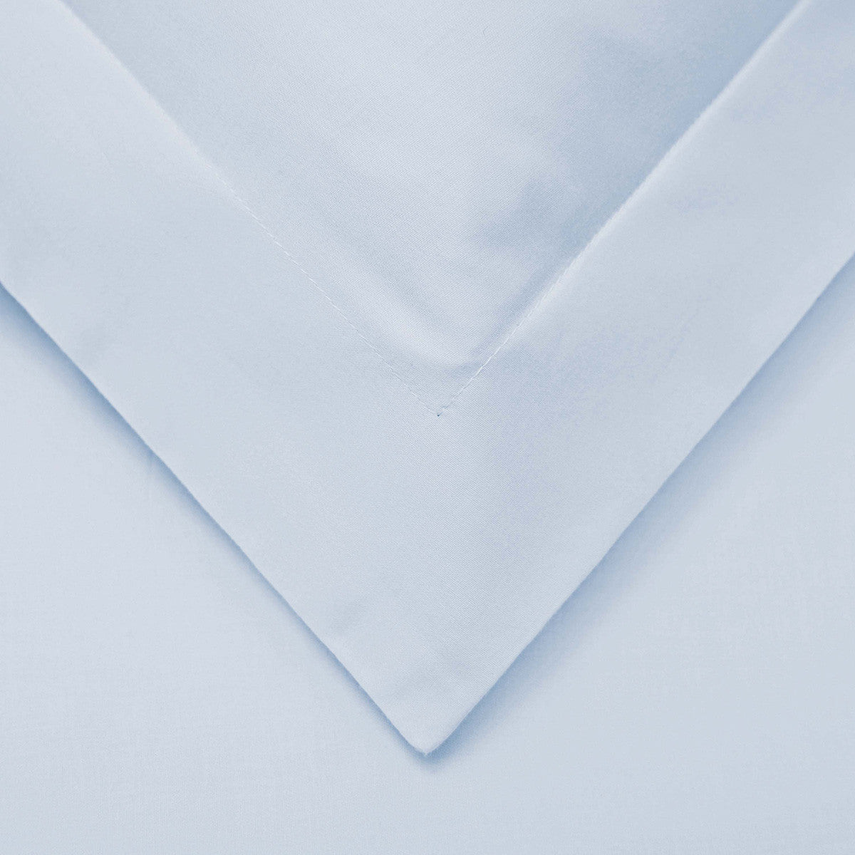 Light Blue Queen Cotton Blend Washable Duvet Cover Set