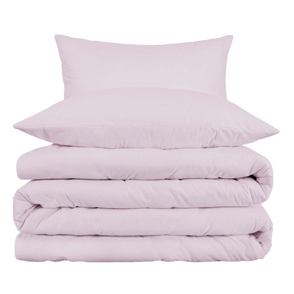 Lilac Queen Cotton Blend Washable Duvet Cover Set