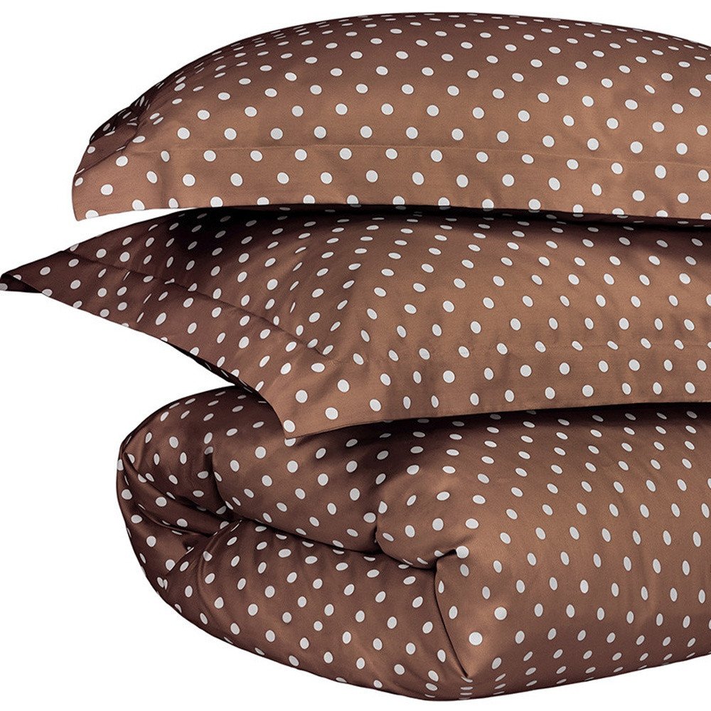 Taupe Queen Cotton Blend 600 Thread Count Washable Duvet Cover Set