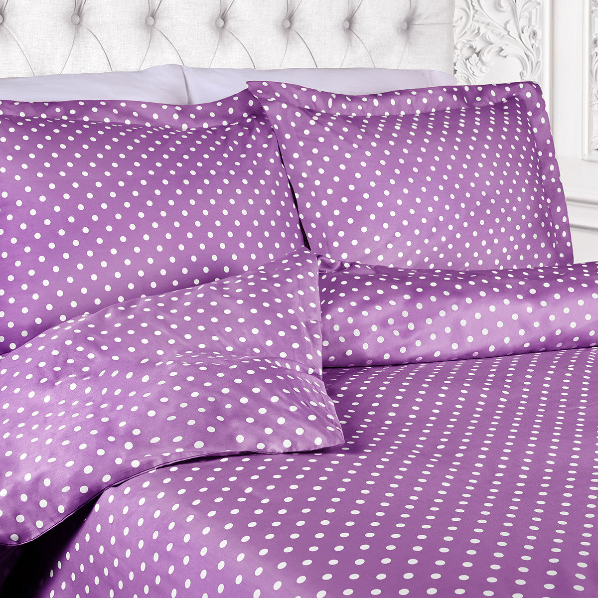 Lilac King Cotton Blend 600 Thread Count Washable Duvet Cover Set