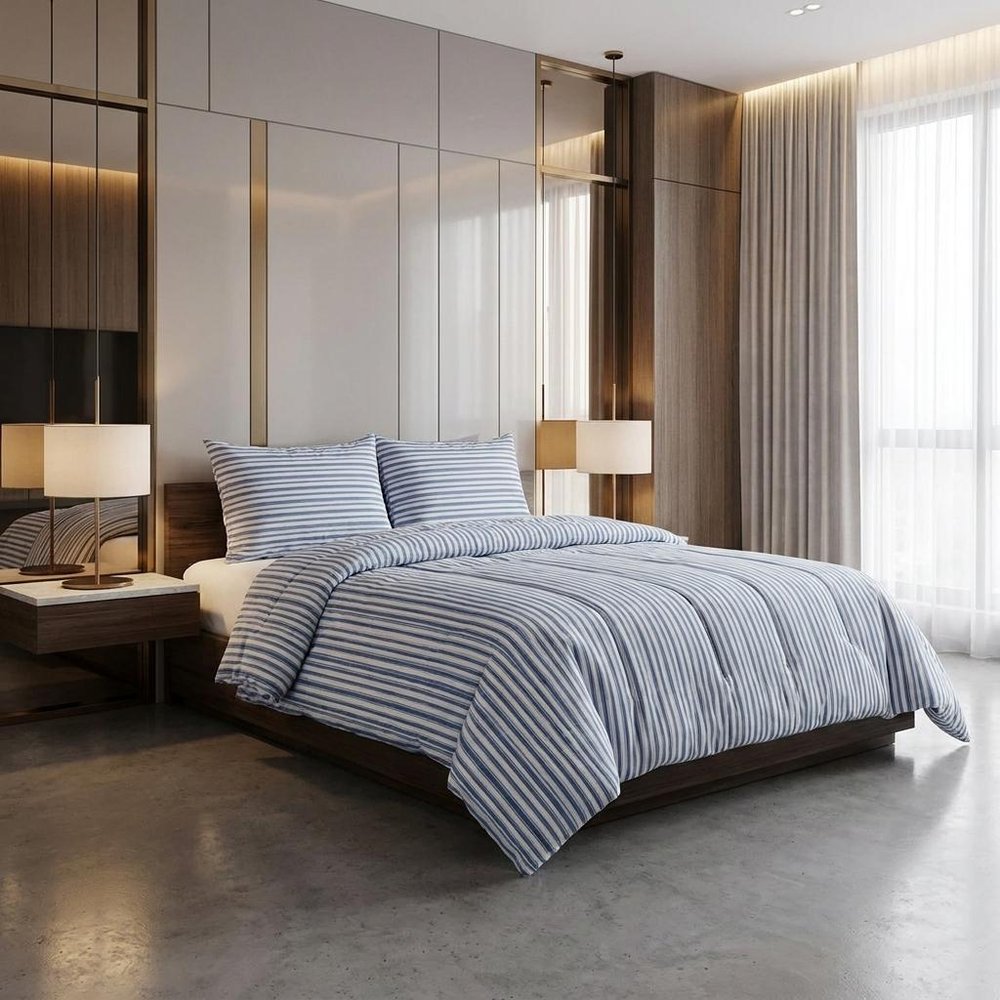 Platinum Queen Cotton Blend Washable Duvet Cover Set