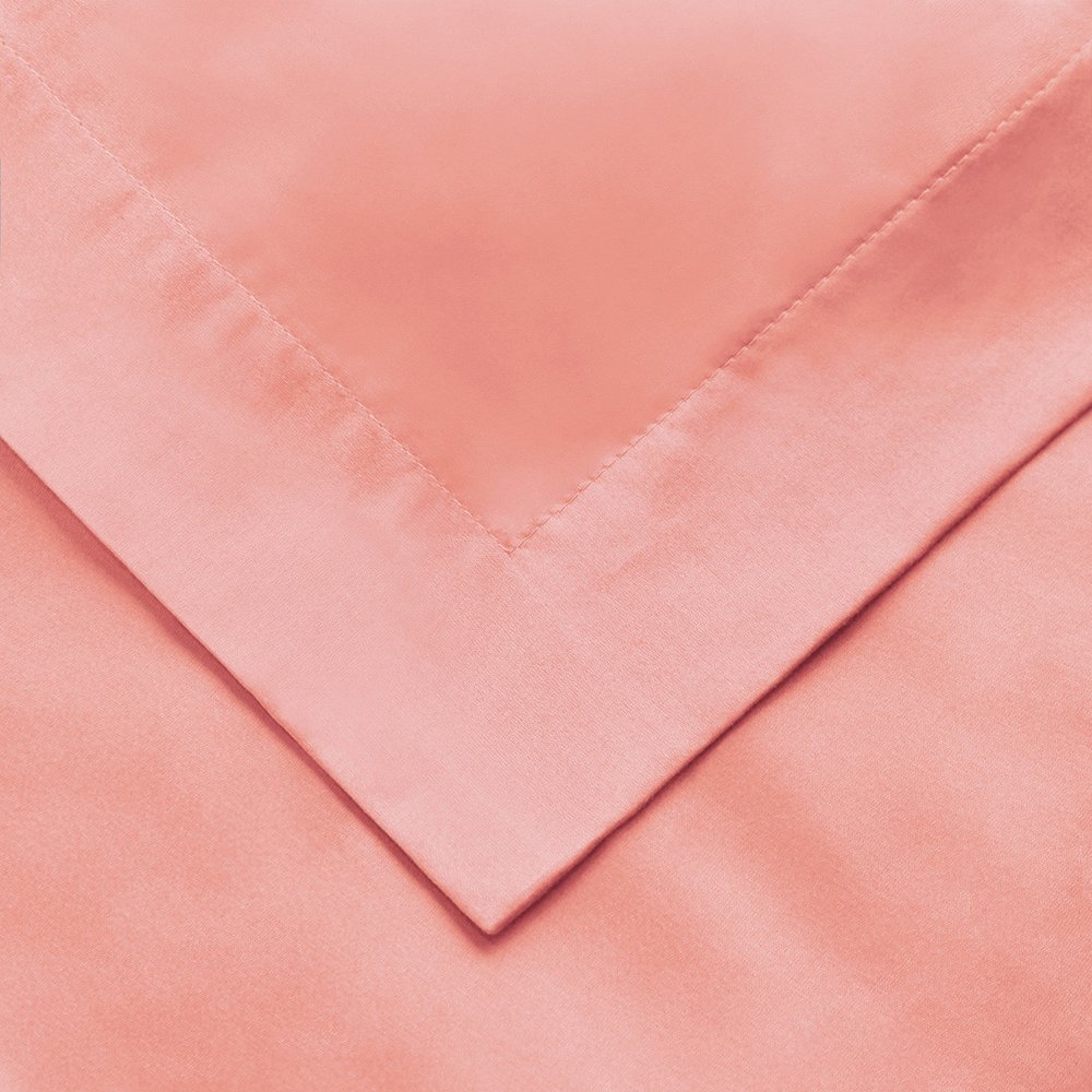 Dusty Rose King Cotton Washable Duvet Cover Set With Two Shams
