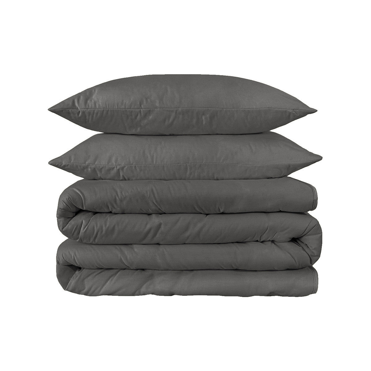 Charcoal Queen Cotton Washable Duvet Cover Set
