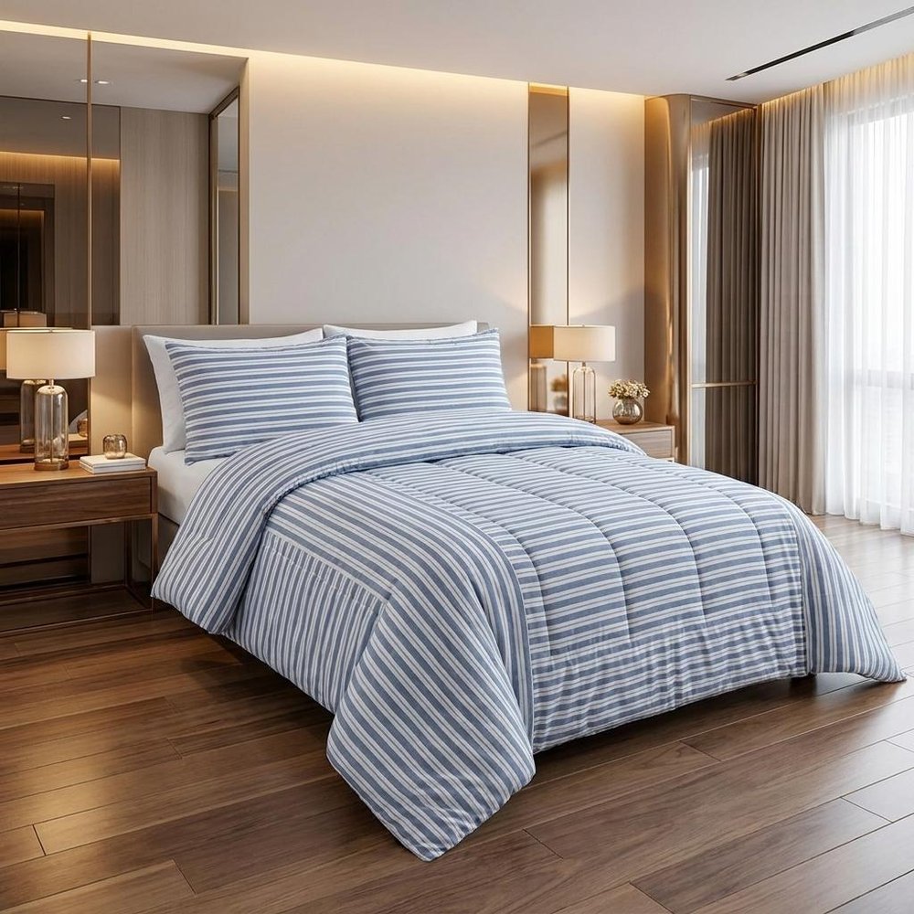 Platinum Queen Cotton Blend Washable Duvet Cover Set