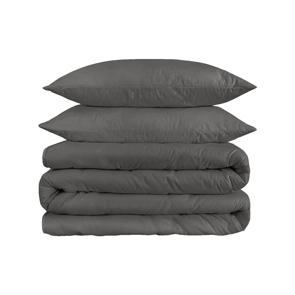 Charcoal King Cotton Washable Duvet Cover Set