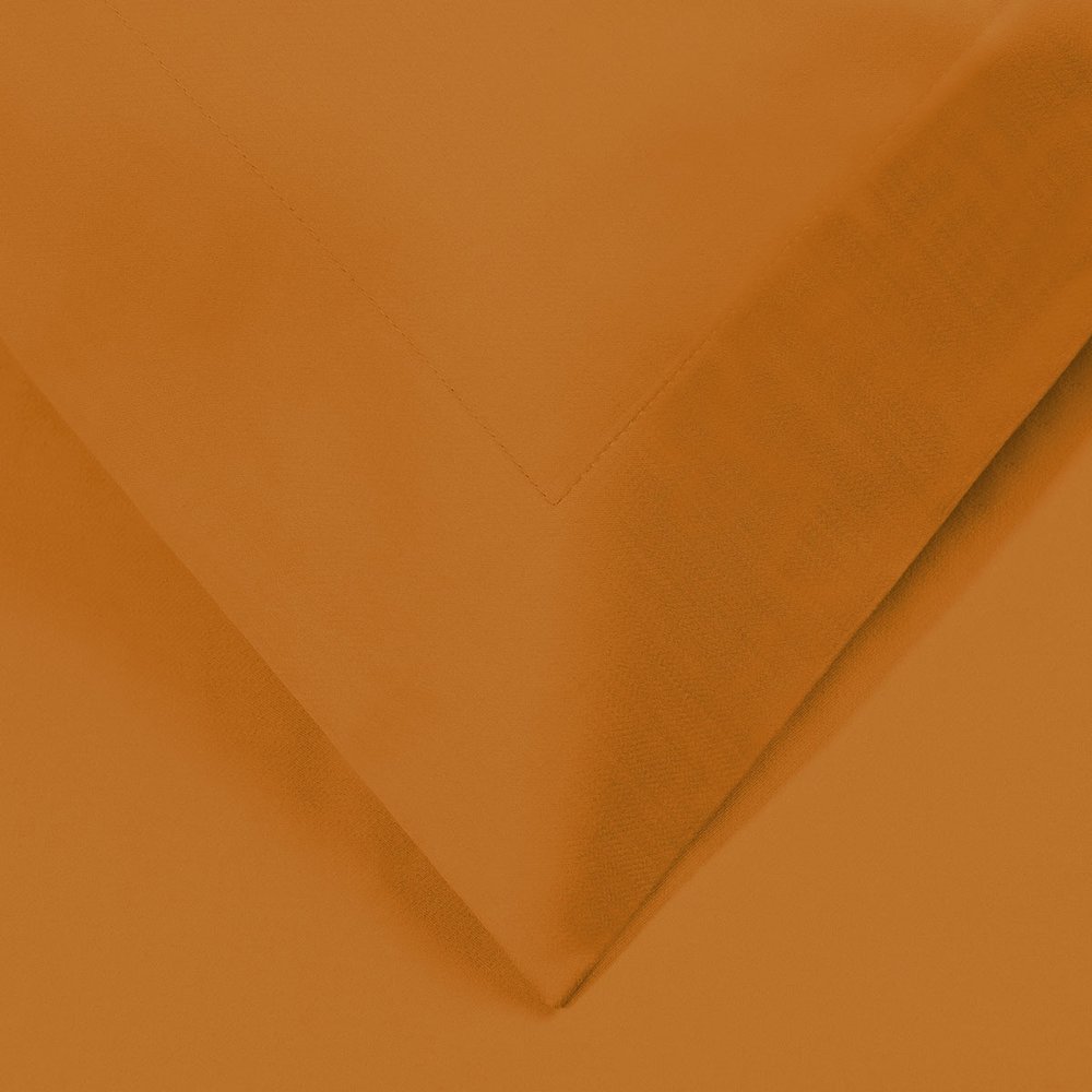 Orange King Cotton Washable Duvet Cover Set With Two Shams