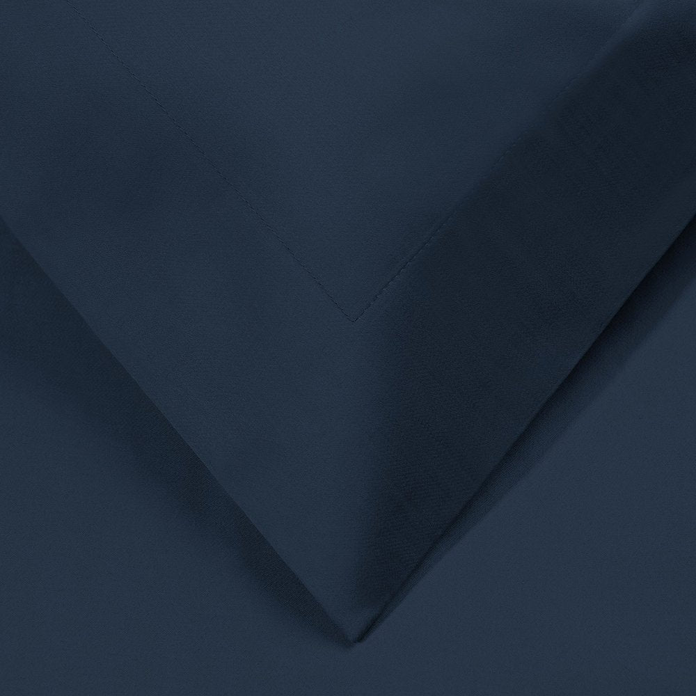 Navy Blue King Cotton Washable Duvet Cover Set
