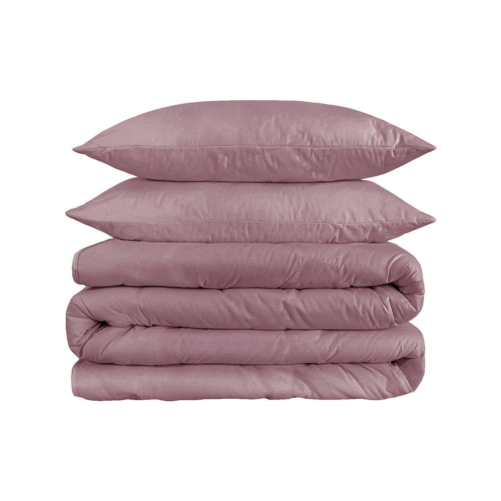 Purple And Red King Cotton Washable Duvet Cover Set
