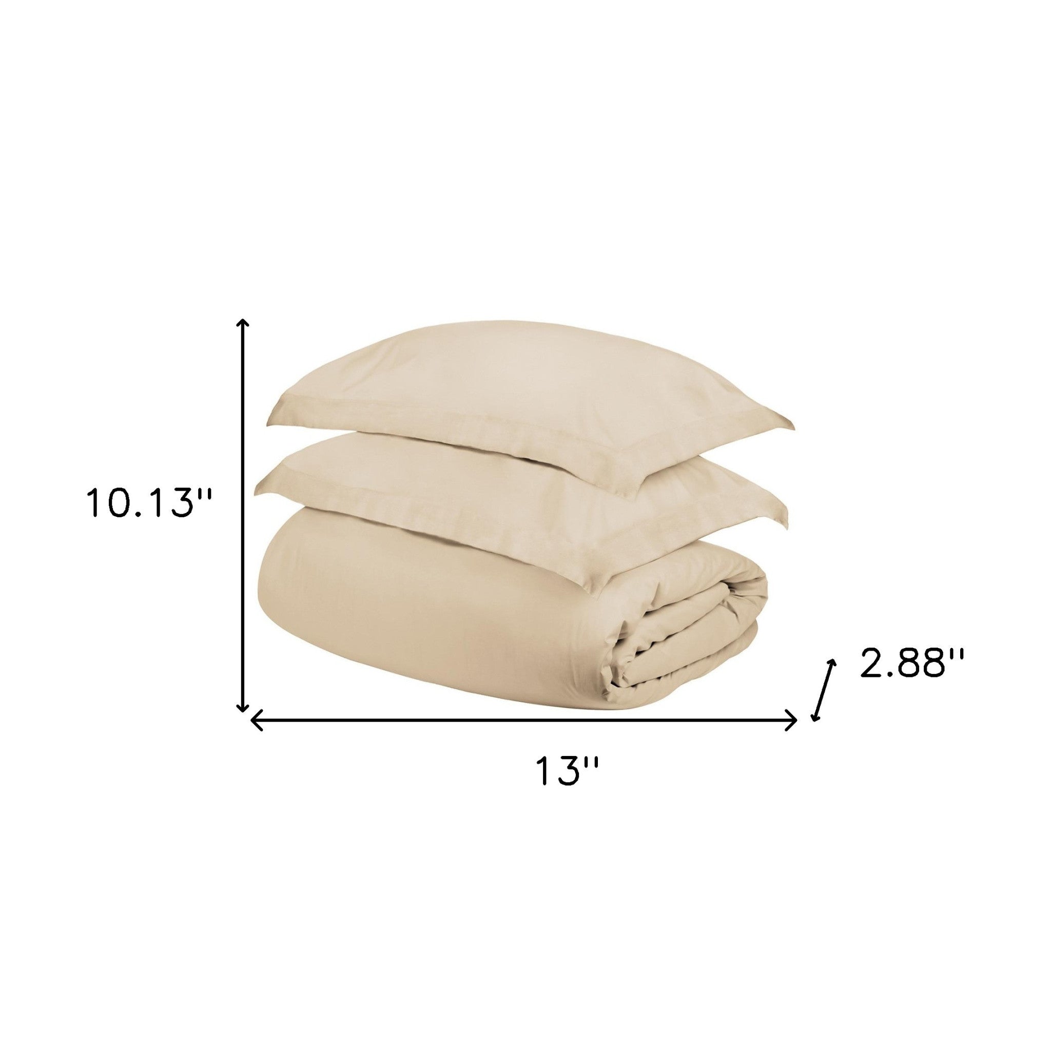 Ivory Queen Cotton Blend 300 Thread Count Washable Duvet Cover Set